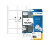 HERMA 10010 : Étiquettes A4 Adhésives Amovibles 88.9x46.6mm - 300 Étiquettes (25 Feuilles) - Papier Mat Laser/Jet d'encre - Certifié FSC Mix Credit