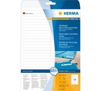 Herma Étiquettes autocollantes 10015 – amovibles rectangle angles arrondis 96x10mm blanc 1350 pièces