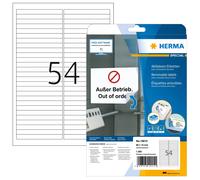 HERMA 10015 étiquette auto-collante Rectangle aux angles arrondis Amovible Blanc 1350 pièces