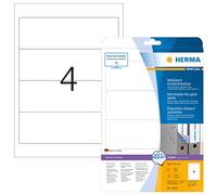 Herma 10165 Étiquettes classeur movables/amovibles 192 x 61 A4 100 pièces Blanc