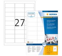 Herma 10300 Étiquettes movables/amovibles 63,5 x 29,6 A4 2700 pièces Blanc