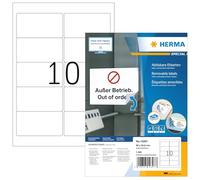 Herma 10307 Étiquettes movables/amovibles 96 x 50,8 A4 1000 pièces Blanc