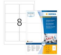 HERMA Special - Papier - mat - auto-adhésif amovible - blanc - 96 x 63.5 mm 800 étiquette(s) (100 feuille(s) x 8 étiquettes Blanc G