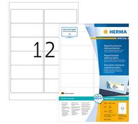 HERMA Special - Papier - mat - auto-adhésif repositionnable - blanc - 99.1 x 42.3 mm 1200 étiquette(s) (100 feuille(s) x 12 étiquettes adresses Blanc G
