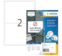 Herma Étiquettes 10314 amovibles 199,6×143,5 mm A4 200 pièces Blanc