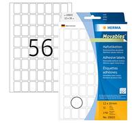 Herma 10603 Étiquettes universelles amovibles/movables 12 x 18 mm 1792 pièces Blanc