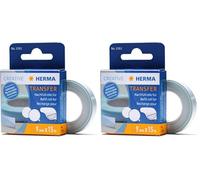 HERMA 1061 Recharge d'adhésif amovible Transfer 9 mm x 15 m, White (Lot de 2)