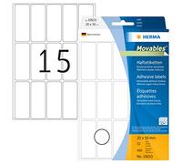 Herma 10610 Étiquettes universelles amovibles/movables 20 x 50 mm 360 pièces Blanc