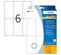 HERMA Movables - Étiquettes autocollantes - blanc - 34 x 67 mm - 192 unités ( 32 feuille(s) x 6 )