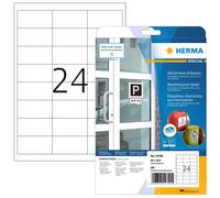 HERMA 10794 Self Adhesive Weatherproof Labels, 24 Labels per A4 Sheet, 20 Sheets