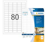 HERMA Special - Papier - mat - auto-adhésif extra fort - blanc - 35.6 x 16.9 mm 2000 étiquette(s) (25 feuille(s) x 80 étiquettes Blanc G