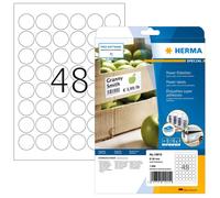 Herma 10915 Étiquette Auto-Collante Cercle Permanent Blanc 1200 Pièces