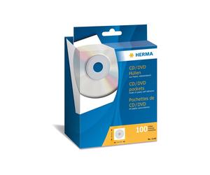 HERMA 1140 : Housse papier pour 1 disque optique, 124x124mm, pack de 100 unités. Référence Fabricant : 1140