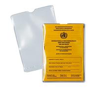 HERMA 1330 Protège-carnet de vaccination pour carte de vaccination Transparent 95 x 135 mm Convient comme protège-carnet de vaccination pour adultes et enfants avec 10 pochettes pour cartes d'identité