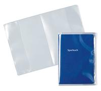 HERMA 1336 Lot de 10 pochettes transparentes pour 2 cartes d'identité à 2 compartiments pour protéger les documents au format A6 et livres d'épargne - En plastique transparent