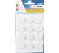 HERMA 15002 Lot de 12 patins en feutre autocollants blancs ronds Ø 22 mm pour meubles pour chaises, meubles, patins en feutre pour stratifié, parquet, sols en bois dur