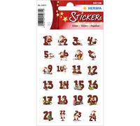 HERMA 15071 Christmas Stickers, Gingerbread Numbers 1-24 (72 Stickers, Paper) Se