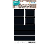HERMA 15094 Rectangle aux angles arrondis Permanent Noir 14pièce(s) étiquette auto-collante,Étiquettes auto-collantes (Noir, Rectangle aux angles arrondis, Permanent, Papier, 14 pièce(s), 7 pièce(s))