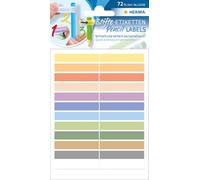 Herma 15238 Étiquettes pour Stylos (en Papier, 10 X 46 mm, Permanent Autocollant pour enfants) 60 Pièces, Plusieurs Couleurs