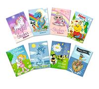 HERMA 15426 Lot de 8 albums d'autocollants format A5 vierges (16 pages chacune) autocollants pour scrapbooking à collectionner, assortiment de livres d'autocollants pour filles et garçons, vierges