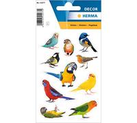 HERMA 15477 Stickers Enfants Oiseaux (30 Stickers Papier Mat) Autocollant Permanent Motif Étiquettes pour Fille et Garçon Coloré