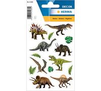 HERMA 15480 Stickers Enfants Dinosaure (42 Stickers Papier Mat) Autocollant Autocollant Permanent Motif Étiquettes pour Fille et Garçon Coloré