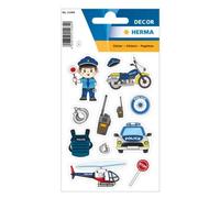 Herma Autocollants Police Enfants – 36 pièces Papier mat Autocollant permanent Coloré