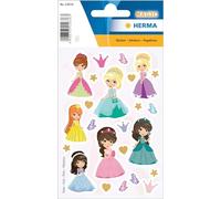 HERMA 15636 Lot de 24 autocollants princesse à paillettes pour fille avec motif princesse, étiquettes pour album photo, journal intime, album de poésie, scrapbooking, anniversaire, décoration lettres
