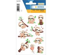 HERMA 15735 Lot de 9 autocollants paresseux petits et grands autocollants animaux avec motif de paresseux amusant Étiquettes pour enfants pour album photo, journal intime, album de poésie,