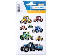 HERMA 15738 Lot de 8 autocollants pour voiture avec motif tracteur et gaufrage - Étiquettes pour enfants pour album photo, journal intime, album de poésie, scrapbooking, anniversaire, décoration,