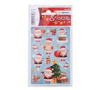 HERMA 15756 Lot de 45 autocollants Père Noël petits et grands autocollants de Noël avec motif de Père Noël étoiles sapin de Noël étiquettes enfants pour décoration de Noël cadeaux calendrier de