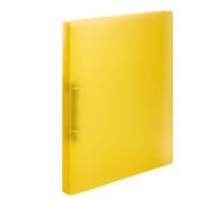 HERMA 19161 Lot de 3 classeurs à anneaux A4 en plastique fin avec support de maintien pour l'école et le bureau, lot de classeurs à anneaux en plastique robuste pour garçons et filles - Jaune