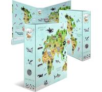 HERMA 19274 Classeur à motifs pour maternelle "Carte du monde" DIN A4(P)