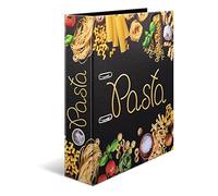 HERMA 19564 Classeur A4 Flavors Pasta, 7 cm de large, carton solide, impression extérieure colorée avec finition en film de qualité supérieure, classeur à anneaux, classeur à classeurs, classeurs de bureau, classeur à motifs