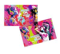 HERMA 19595 Sous-main en carton effaçable pour enfant Motif Music Girl 55 x 35 cm Motif double face Pour filles et garçons