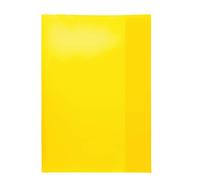 HERMA 19602 Lot de 10 housses pour cahiers, format A4, transparentes, jaunes, en film de polypropylène résistant, lavable et extra épais, ensemble de couvertures transparentes pour cahiers
