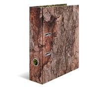 HERMA 19653 Classeur A4 en bois naturel, 7 cm de large, motif à levier en carton avec impression intérieure, pour l'école et le bureau, classeur à anneaux solide en carton pour garçons et filles