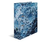 HERMA 19654 Classeur A4 en carton avec impression intérieure Motif eau naturelle 7 cm de large Pour l'école et le bureau Classeur à anneaux stable en carton pour garçons et filles