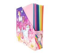 HERMA 19715 Porte-revues A4 avec motif licorne, 7,5 cm de large, pliable, en carton solide, pour filles et garçons, pour ranger des documents, documents, dossiers