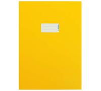 HERMA 19746 Protège-cahiers, format A4, en carton jaune, avec champ d'inscription, en papier solide et extra fort, protège-cahiers d'école, couleur