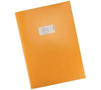 HERMA 19747 Protège-cahiers, format A4, en carton orange, avec champ d'inscription, en papier solide et extra fort, protège-cahiers d'école, couleur