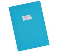 HERMA 19750 Protège-cahiers, format A4, en carton bleu clair, avec champ d'inscription, en papier solide et extra fort, protège-cahiers d'école, couleur