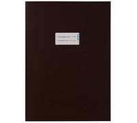 HERMA 19754 Lot de 10 couvertures pour cahiers d'école, format A4, en carton marron, avec champ d'inscription, en papier solide et extra fort, pour cahiers d'école, couleur