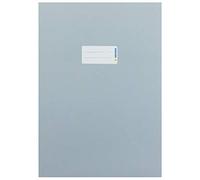 HERMA 19757 Protège-cahiers, format A4, en carton gris, avec champ d'inscription, en papier solide et extra fort, protège-cahiers, couleur