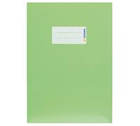 HERMA 19766 Protège-cahiers, format A5, en carton vert clair, avec champ d'inscription, en papier solide et extra fort, protège-cahiers d'école, couleur