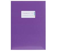 HERMA 19770 Protège-cahiers, format A5, en carton violet, avec champ d'inscription, en papier solide et extra résistant, protège-cahiers d'école, couleur