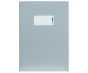 HERMA 19771 Lot de 10 pochettes en carton gris A5 avec étiquette en papier robuste et extra résistante pour cahiers scolaires colorés