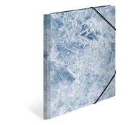 HERMA 19787 Classeur DIN A3 Nature Ice en carton solide avec finition tactile, impression intérieure complète et élastique pour enfants, garçons et filles