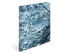 HERMA 19791 Porte-documents A3 à l'eau naturelle, classeur d'angle pour enfant en carton avec finition haptique, impression intérieure et bande élastique, classeur en carton robuste, pour garçons et