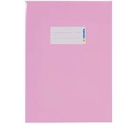 HERMA 19855 Lot de 10 couvertures pour cahiers d'école, format A5, en carton rose, avec champ d'inscription, en papier solide et extra fort, pour cahiers d'école, colorées